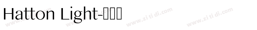 Hatton Light字体转换